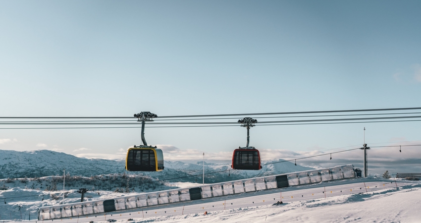 Gondolen i Voss Resort på vinterstid.